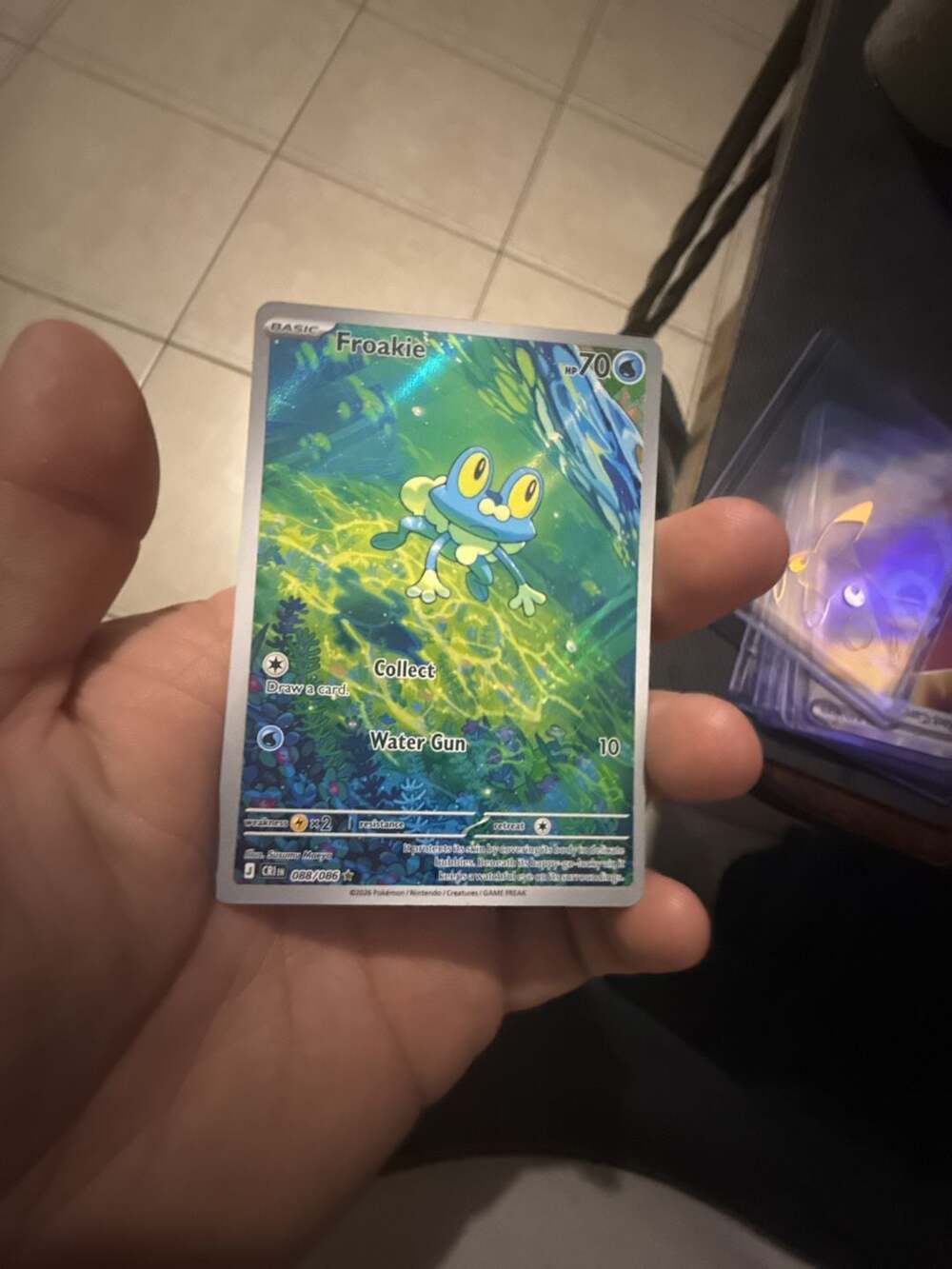 Pokemon Froakie 088/086 Chaos Rising Illustration Rare Holo Card